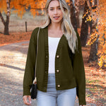 Zeagoo Women's Cropped Cardigan 2024 Fall Button Sweaters