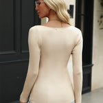 Zeagoo Sweaters for Women Long Sleeve V Neck Ribbed Knit Tops
