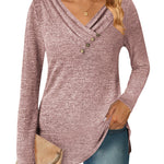 Zeagoo Women's Casual Tunic Tops Long Sleeve Shirts
