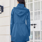 Zeagoo Women Rain Jacket Waterproof Lightweight Long Hooded Raincoat