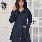 Zeagoo Women Rain Jacket Waterproof Lightweight Long Hooded Raincoat