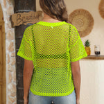 Zeagoo Mesh T Shirts Short Sleeve Hollow Out Shirts