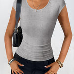 Zeagoo Tank Tops Sleeveless Tops Ribbed Knit Cap Sleeve Blouse