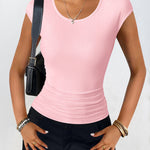 Zeagoo Tank Tops Sleeveless Tops Ribbed Knit Cap Sleeve Blouse