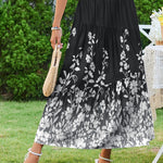 Zeagoo Maxi Skirts Boho Pleated A-Line Flowy Swing Skirt