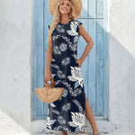 Zeagoo Women Floral Maxi Dress Summer Casual Sleeveless Sundress