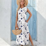 Zeagoo Women Floral Maxi Dress Summer Casual Sleeveless Sundress