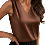 Zeagoo Dressy Casual Satin Camisole Tank Tops for Women Elegant Office Work Dressy 2026 | Under $25