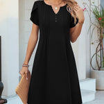Zeagoo Women's Casual A-Line Short Sleeve Mini Dress with Pockets (US Only)