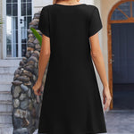 Zeagoo Women's Casual A-Line Short Sleeve Mini Dress with Pockets (US Only)