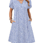 Zeagoo Women's Casual A-Line Short Sleeve Mini Dress with Pockets (US Only)