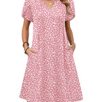 Zeagoo Women's Casual A-Line Short Sleeve Mini Dress with Pockets (US Only)