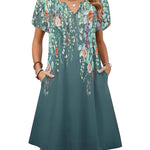 Zeagoo Women's Casual A-Line Short Sleeve Mini Dress with Pockets (US Only)