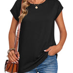 Zeagoo Effortless Style Cap Short Sleeve Tops for Women Casual Work Office Loose Fit 2026 | Under $25