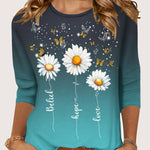 Zeagoo Women's Casual 3/4 Sleeve T-Shirts Cute Tunic Tops