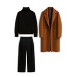 Classic Camel Overcoat Ensemble