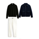 Navy Collared Ease Set