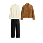 The Camel Collar Look – Luxe Layered Ensemble