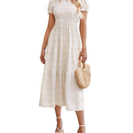 Zeagoo Women's Boho Floral Print Vintage Maxi Dress