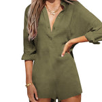 Zeagoo Women's Button Down One Piece Jumpsuit