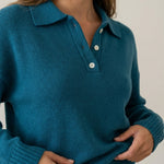 Laura - Jersey de Punto con Cuello Elegante