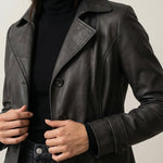 Teresa - Abrigo de Ante Estilo Vintage