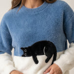 Luna - Sudadera para Mujer con Gráfico de Gato