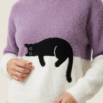 Luna - Sudadera para Mujer con Gráfico de Gato