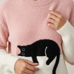 Luna - Sudadera para Mujer con Gráfico de Gato