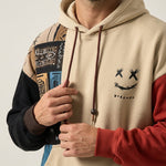 Axel - Sudadera Urbana Patchwork con Capucha