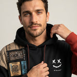 Axel - Sudadera Urbana Patchwork con Capucha