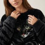 Isabel - Jersey Cálido con Estampado de Gato