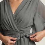Mónica - Vestido de Chiffon con Escote en V