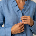 Indie - Blusa con Volantes y Cuello en V