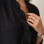 Indie - Blusa con Volantes y Cuello en V
