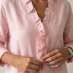 Indie - Blusa con Volantes y Cuello en V