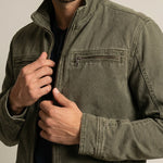 Carlos - Chaqueta Vintage de Algodón con Cremallera
