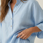 Maribel - Conjunto de Lino con Mangas Murciélago y Pantalón Ancho