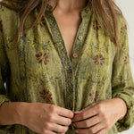 Brianna - Camisa Elegante Vintage con Estampado Floral
