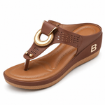 Brynn Buckle Wedge Sandals