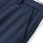 Warm Fleece-Lined Slim Fit Tapered Cropped Trousers