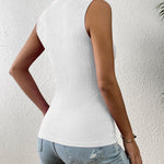 Zeagoo High Neck Tank Top Casual Ribbed Knit Shirts
