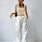 Zeagoo Sleeveless Crop Top Square Neck Tank Top