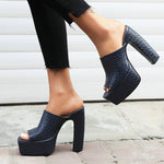 Bianca Leather Platform Sandals