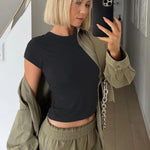 Zeagoo Short Sleeve Stretchy Bodycon Basic Tee Tops