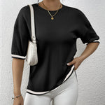 Zeagoo Knit Short Sleeve Tops