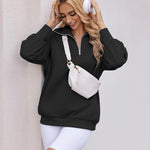 Zeagoo Women Sweatshirts Quarter Zip Stand Collar Pullovers Fleece Workout Hoodies Y2K Clothes