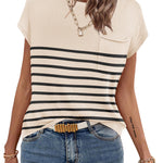 Zeagoo Sleeveless Cape Sleeve Knit Ribbed Tank Tops