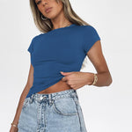 Zeagoo Short Sleeve Stretchy Bodycon Basic Tee Tops
