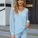 Zeagoo Women's Blouses Dressy Casual V Neck Top